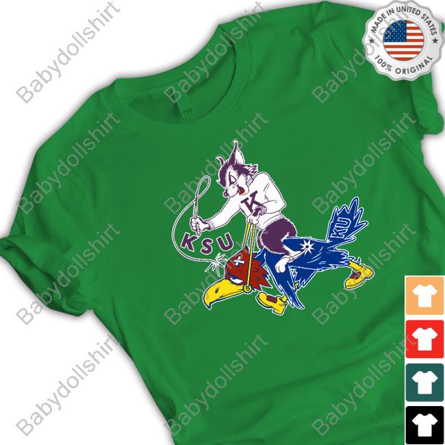 K-State Baseball Vintage K-State Wildcat vs K-U Jayhawk T-Shirt K-State Baseball Vintage K-State Wildcat vs K-U Jayhawk T-Shirt