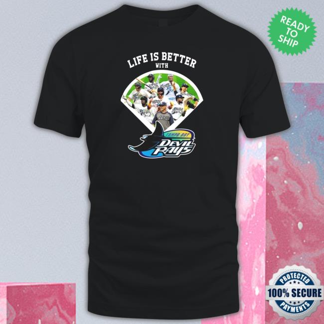 Life is better with tampa bay devil rays signature Shirt Life is better with tampa bay devil rays signature Shirt