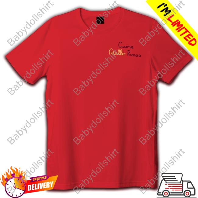 Official AS Roma Store Cuore Giallo Rosso Shirt Official AS Roma Store Cuore Giallo Rosso Shirt