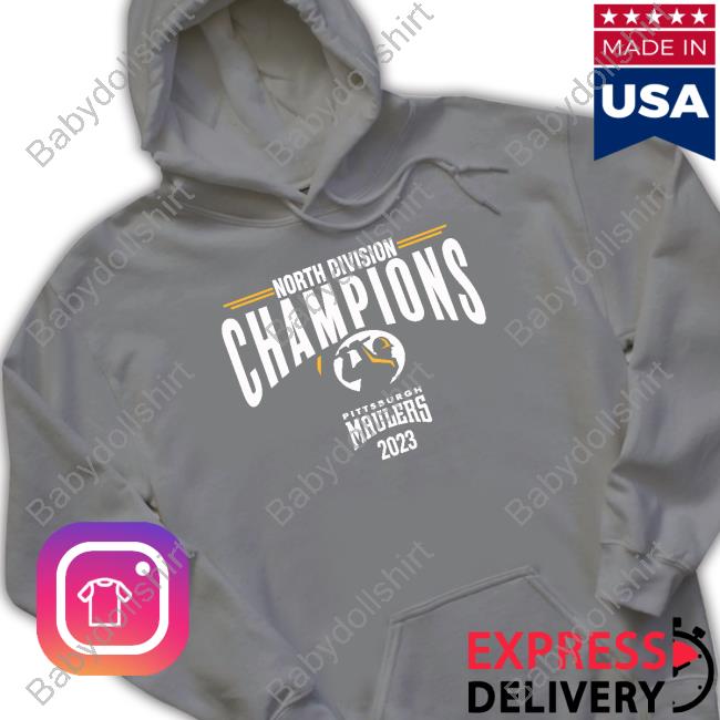 Official USFL Shop Pittsburgh Maulers USFL North Division Champions T-Shirt Official USFL Shop Pittsburgh Maulers USFL North Division Champions T-Shirt