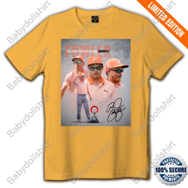 Fowler 2023 Rocket Mortgage Classic Champion Tee Shirt Fowler 2023 Rocket Mortgage Classic Champion Tee Shirt