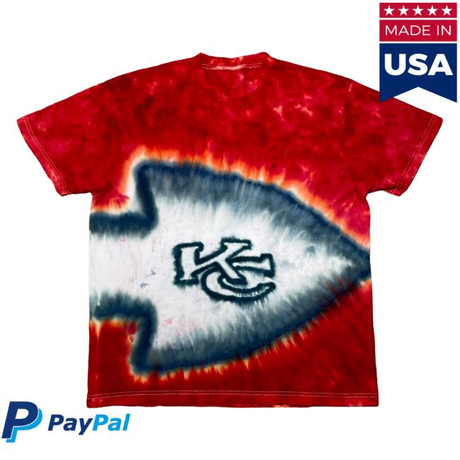 The Tie Dye Company Kansas City Chiefs Kc Logo Tie Dye Tees The Tie Dye Company Kansas City Chiefs Kc Logo Tie Dye Tees