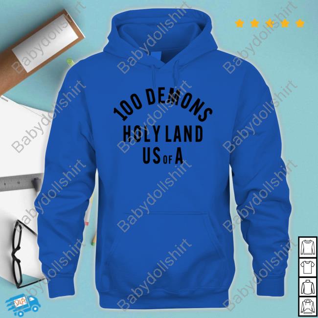 Deathwish Merch 100 Demons Holyland Red Shirt Deathwish Merch 100 Demons Holyland Red Shirt