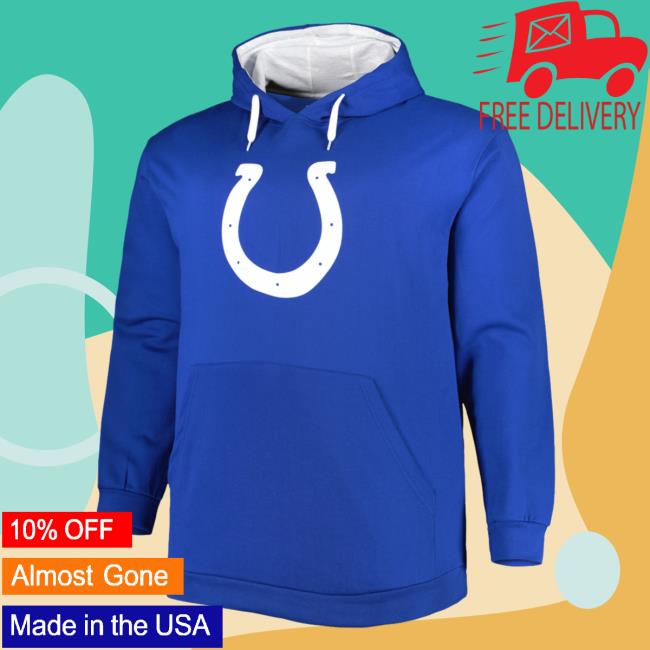 Official Royal Indianapolis Colts Big & Tall Logo Sweatshirts Official Royal Indianapolis Colts Big & Tall Logo Sweatshirts
