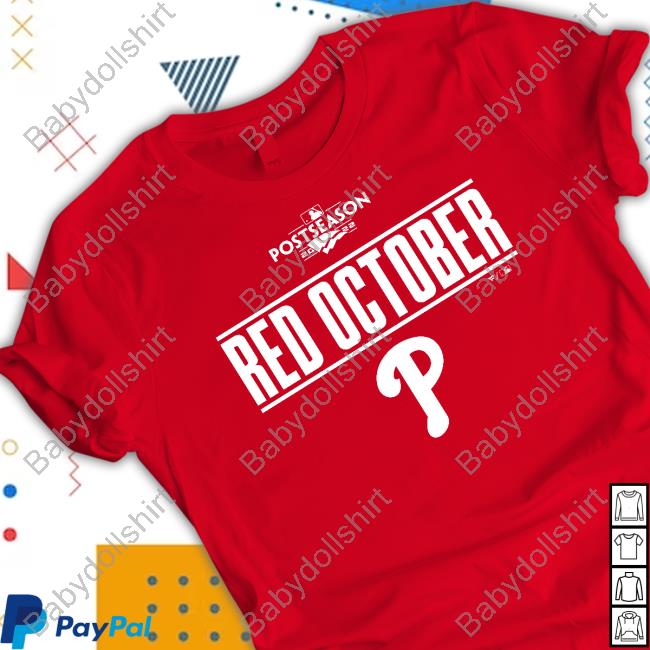 Bigfinz Philadelphia Phillies Red October Long Sleeve T-Shirt