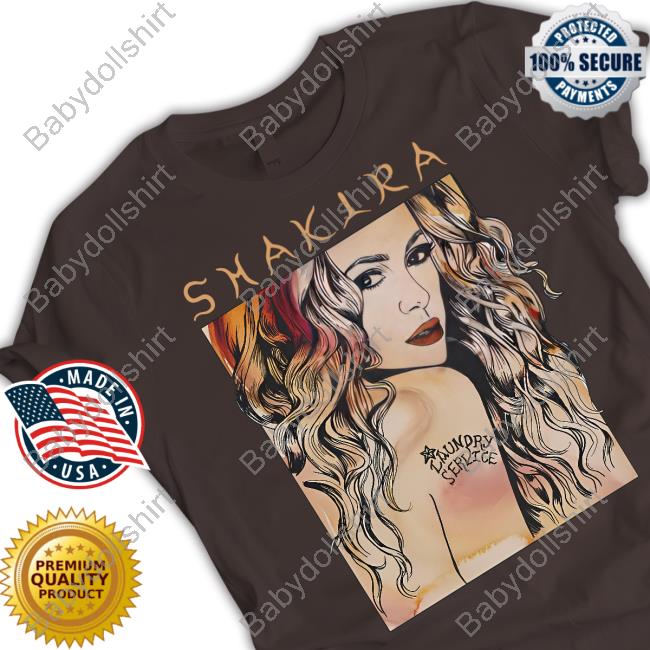 Official Shakira Merch Laundry Service Illustrated T-Shirt Official Shakira Merch Laundry Service Illustrated T-Shirt