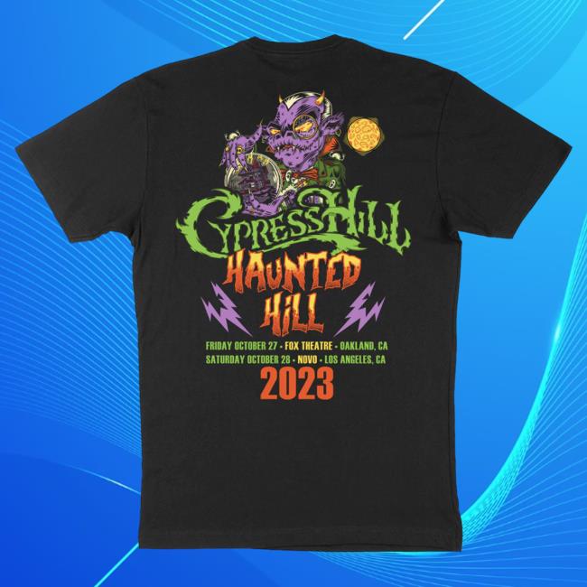 Official Cypress Hill Merch Cypress Haunted Hill 2023 Event Tee Shirt CypressHill Official Cypress Hill Merch Cypress Haunted Hill 2023 Event Tee Shirt CypressHill