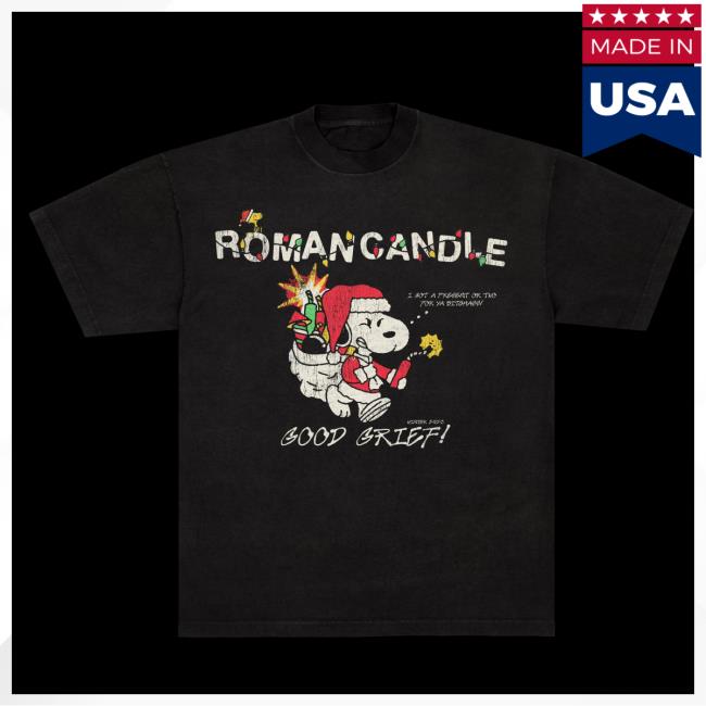Unfucktheworld Roman Candle Xmas Good Grief Tee Unfucktheworld Roman Candle Xmas Good Grief Tee