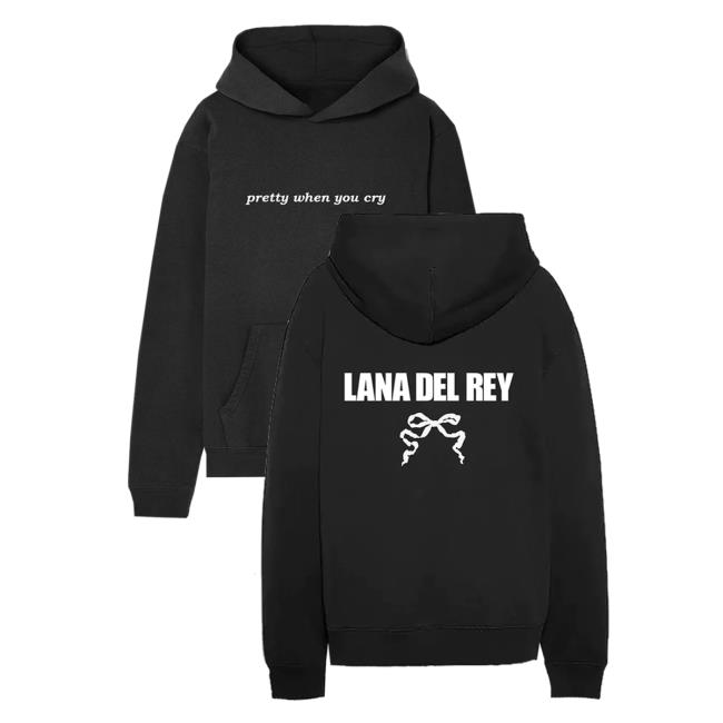 Official Lana Del Rey New Store Shop Merch Pretty When You Cry Black 2024 Hoodie