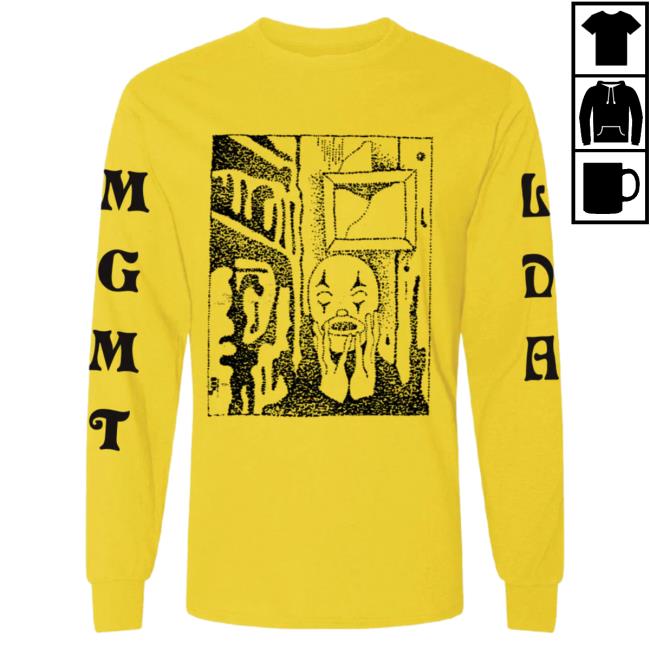 Mgmt Little Dark Age Yellow Hooded Sweatshirt