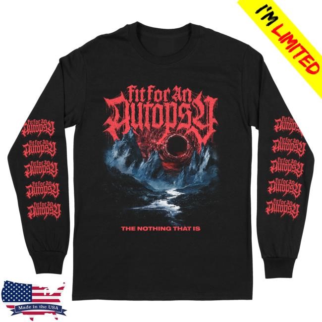 Official Fit For An Autopsy Merch Fit For An Autopsy Red Black Hole Long Sleeve