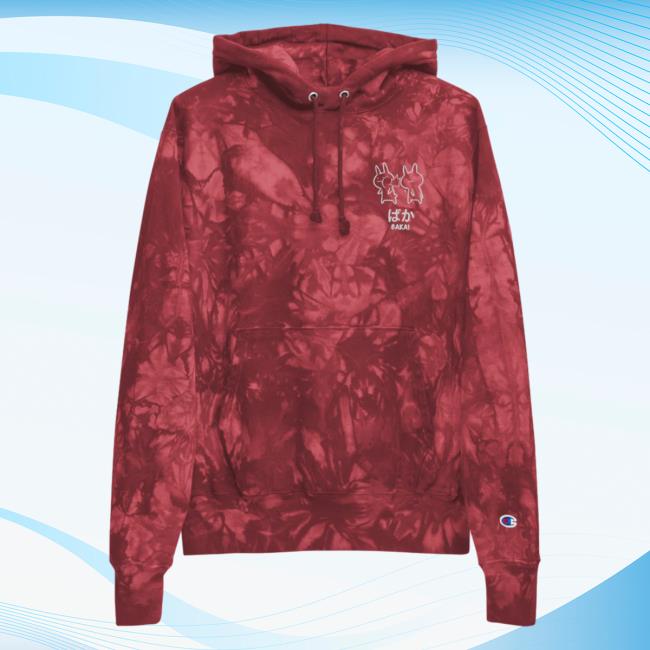 Official Yujin Clothing x Champion Baka! Tie Dye Hoodie Red