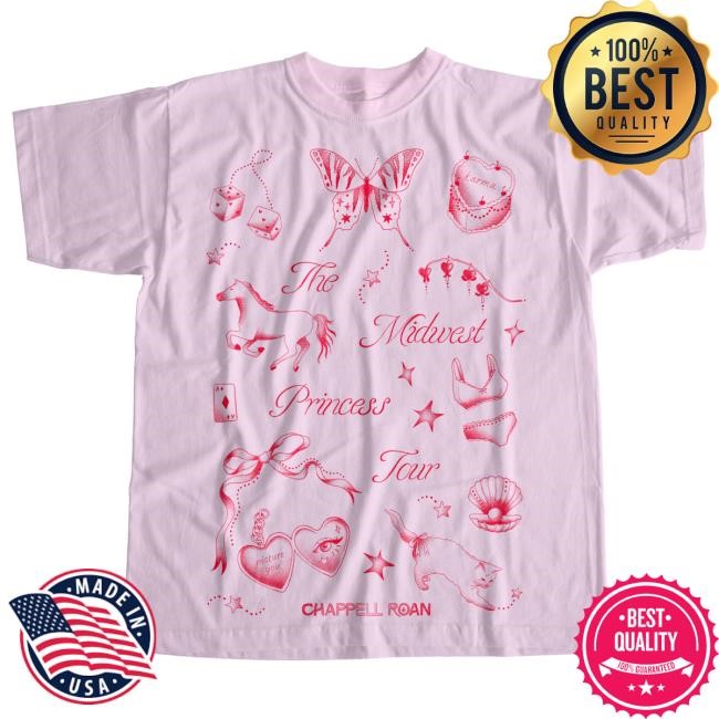 Officia Chappell Roan Merch The Midwest Princess Tour America 2023 Hoodie