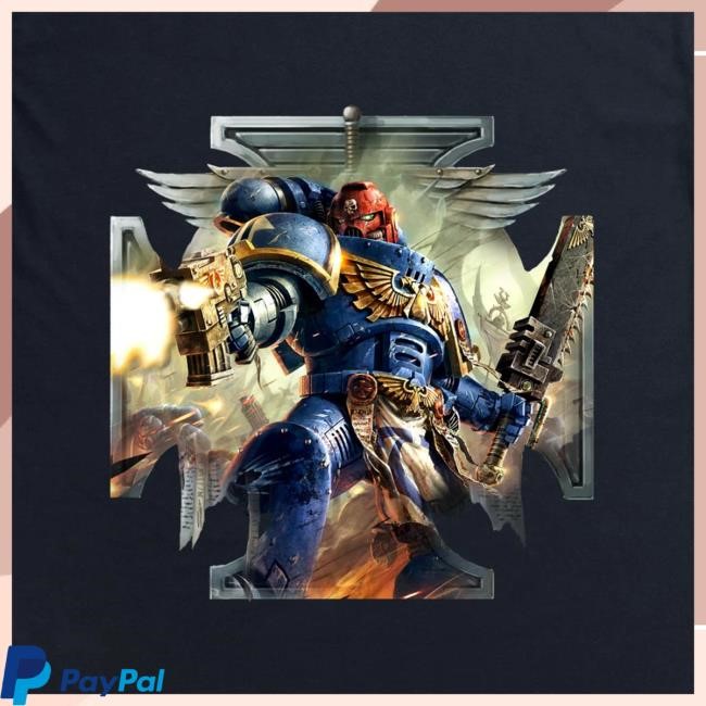 Iconic Warhammer Ultramarines Crux Terminatus T Shirt