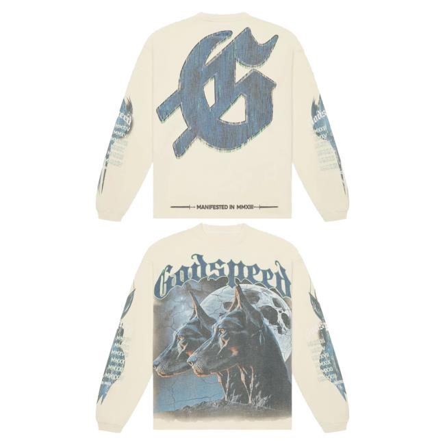 Official Godspeed New York Clothing Shop F.T.D LS Long Sleeve Hot Shirt (Bone)