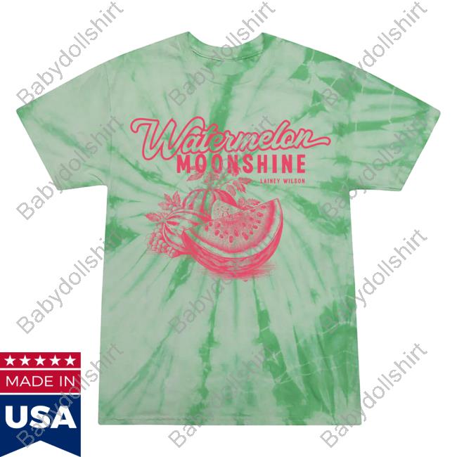 Official Lainey Wilson Clothing Store Shop Watermelon Moonshine Tie Dye T Shirt Laineywilson Merch