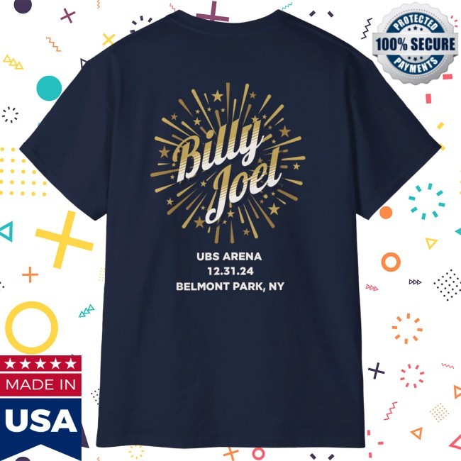 Billy Joel "12-31-24 Nye Belmont Park, Ny Event" Navy Tee