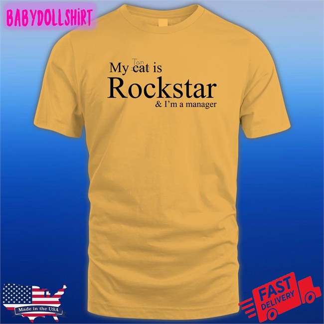 Taehyung My Tan Cat Is Rockstar And I'm A Manager White Hoodie Shirt Taehyung My Tan Cat Is Rockstar And I'm A Manager White Hoodie