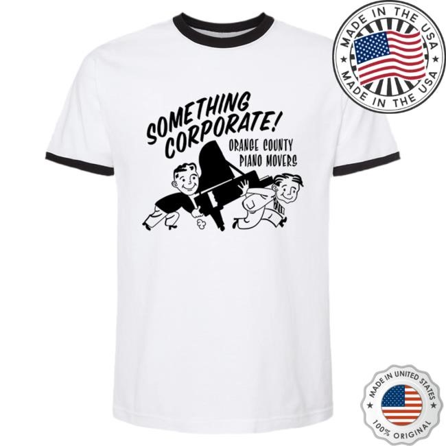 Official Andrew Mcmahon Merch Something Corporate Piano Movers Tshirt