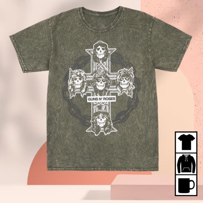 Guns N' Roses Merch Appetite For Destruction Cross And Chain Shirt 2023