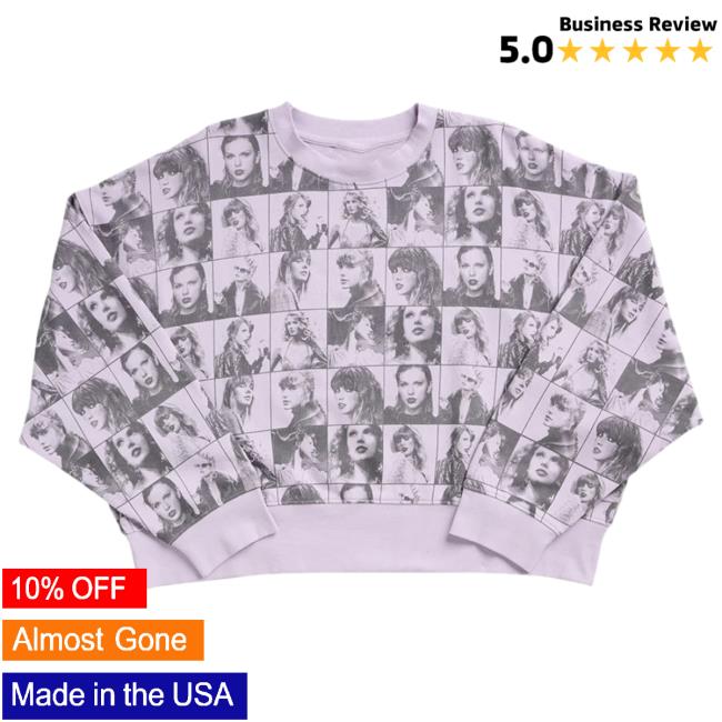 Official TayloSwift Clothing Merch Shop Store Taylor Swift The Eras Tour Cropped Lavender Shirt