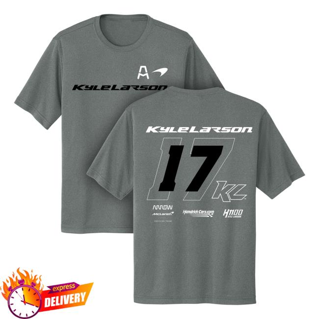Kyle Larson Official Online Store Merch Kl17 Hendrickcars.Com Lifestyle Design- Adult Iron Heather Grey Sport-Tek T Shirt