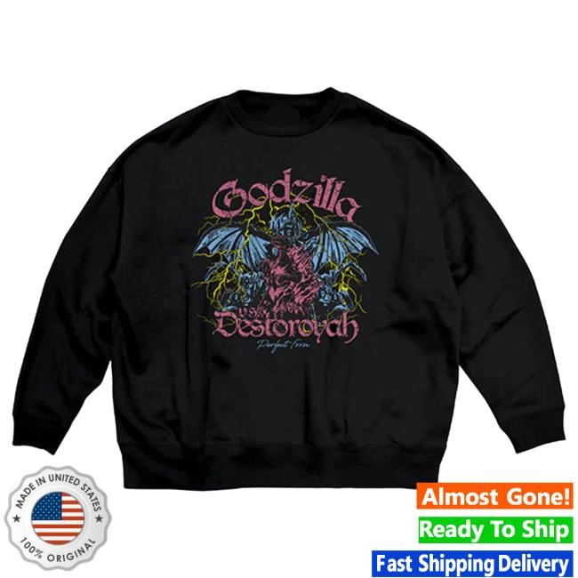 Official Godzilla Merch Store Godzilla vs. Destoroyah 30th Anniversary Scene Illustration Crew 3 (Godzilla & Destoroyah)