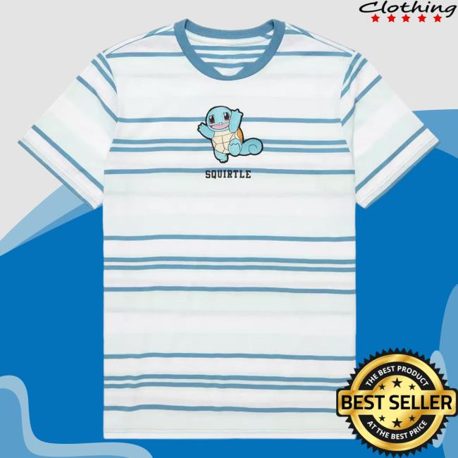 Officia Official Box Lunch Clothing Shop Store Pokémon Squirtle Striped T-Shirt Boxlunch Merch
