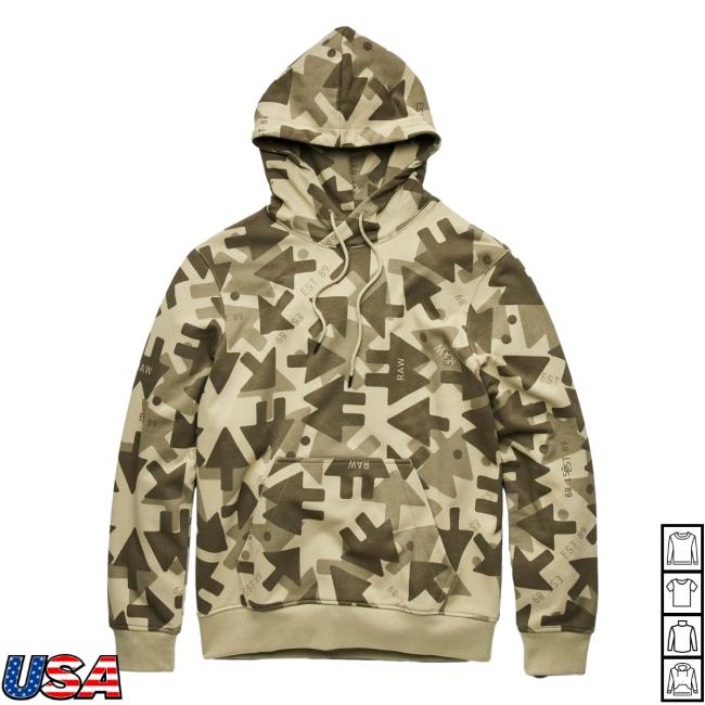 Official G Star Raw Clothing Store Shop Light Moss Raw Arrow Camo Raw Aop Crewneck Sweatshirt All Over Print Gstar