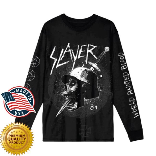 Slayer World Painted Blood Dagger Long Sleeve Slayer Merch