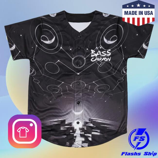 Official Excision Merch Gorge Baseball Jersey T Shirt Black/White