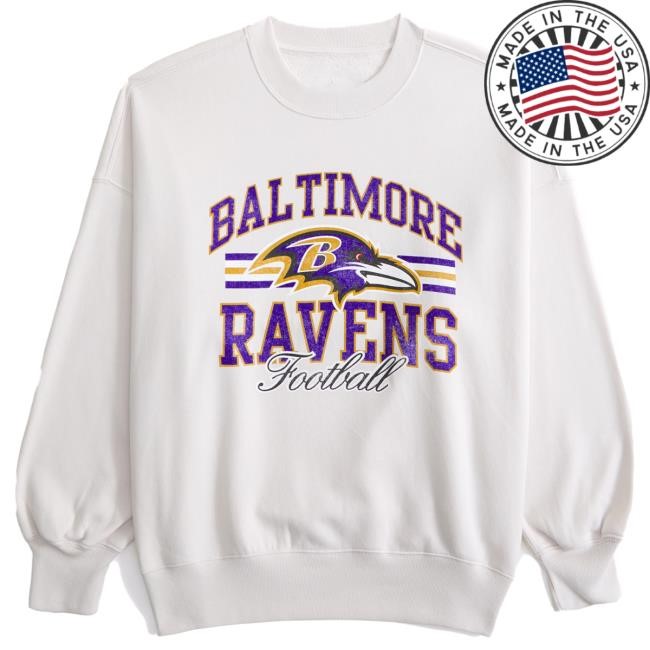 Official Abercrombie And Fitch Store Baltimore Ravens Vintage Sunday Crewneck NFL by Abercrombie
