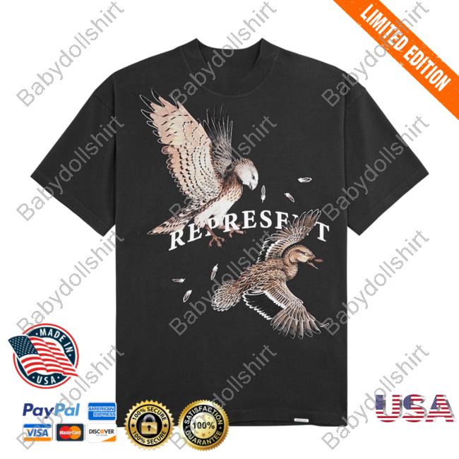 Official Harvey Nichols Store Represent Birds Of Prey Printed Hot Shirt Black Harveynichols
