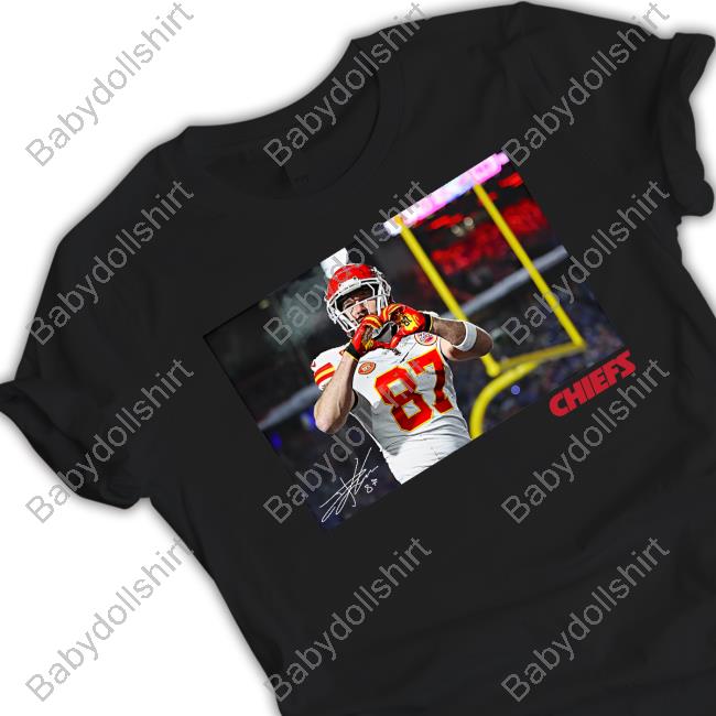 Official Unisex Kansas City Chiefs Travis Kelce White Player Graphic Tshirt Unisex Kansas City Chiefs Travis Kelce White Player Graphic Shirt New