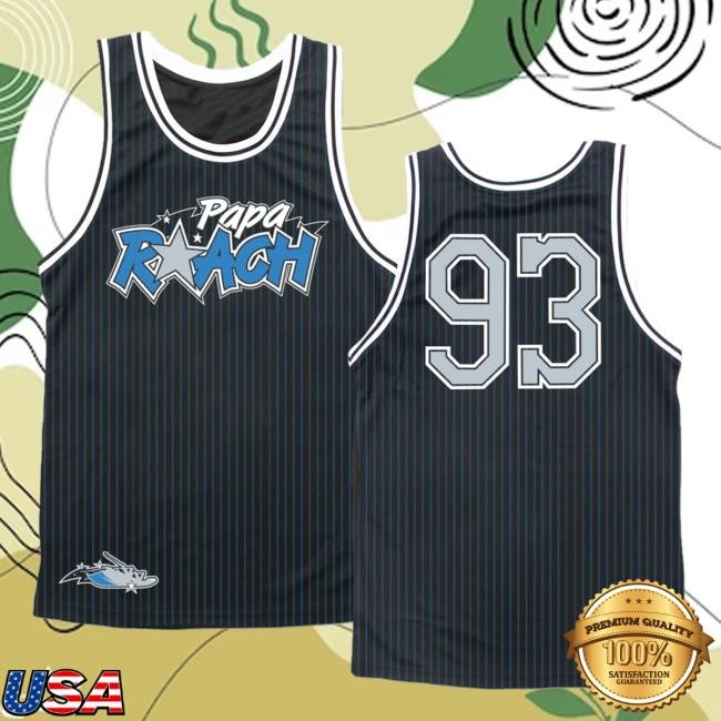 Official Papa Roach Merch Throwback Pinstripe Jersey New Shirt