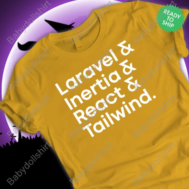Laravel & Inertia & React & Tailwind Shirt Black