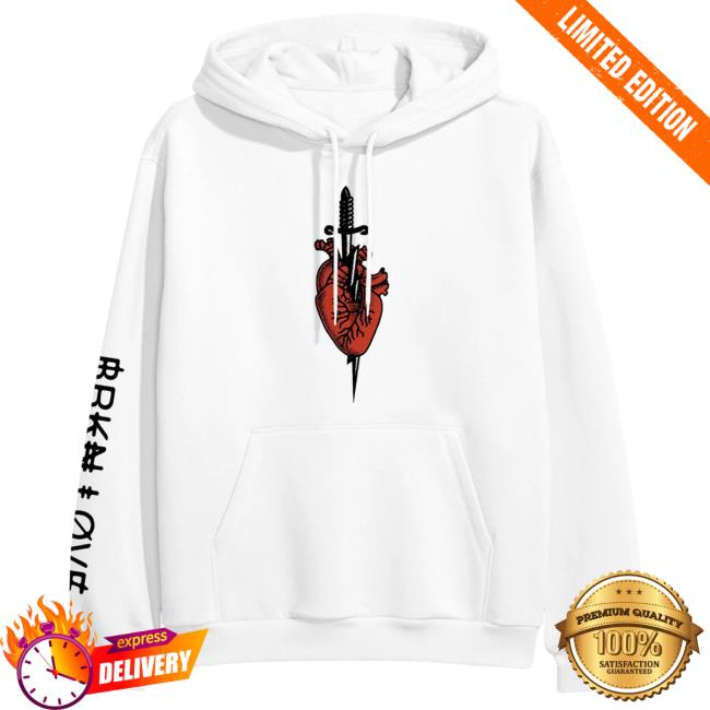 Brkn Love Brkn Love Album Art White LS Hoodie