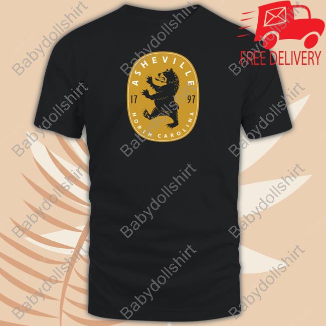 Official Sheville Merch Company Bear Coat Of Arms Asheville North Carolina Shirt