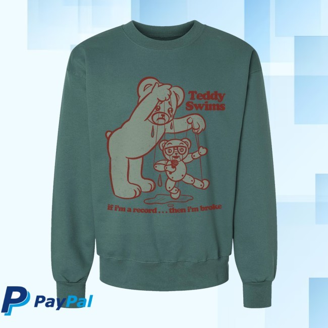 Teddy Swims Broken Record Crew Sweatshirt Teddy Swims Merch Shop