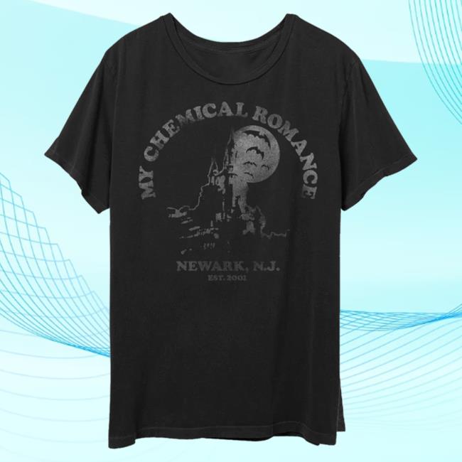 Official Mcr Merch Store Shop Warner Records My Chemical Romance Haunted Castle Distressed Shirt New WarnerRecords