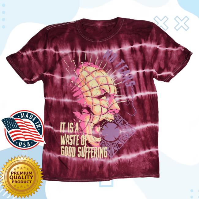 Official Any Means Necessary Clothing Tie Dye Hellraiser No Tears It Is A Waste Of Good Suffering Shirt 2023 Lament Tie-Dye