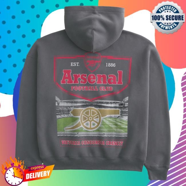 Boxy Zip-Up Arsenal F.C. Graphic Hoodie Tour Exclusive | Arsenal F.C. Official | Soccer Fan Gear