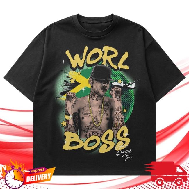 Official Vybz Kartel Merch Store Worl Boss Hot Shirt