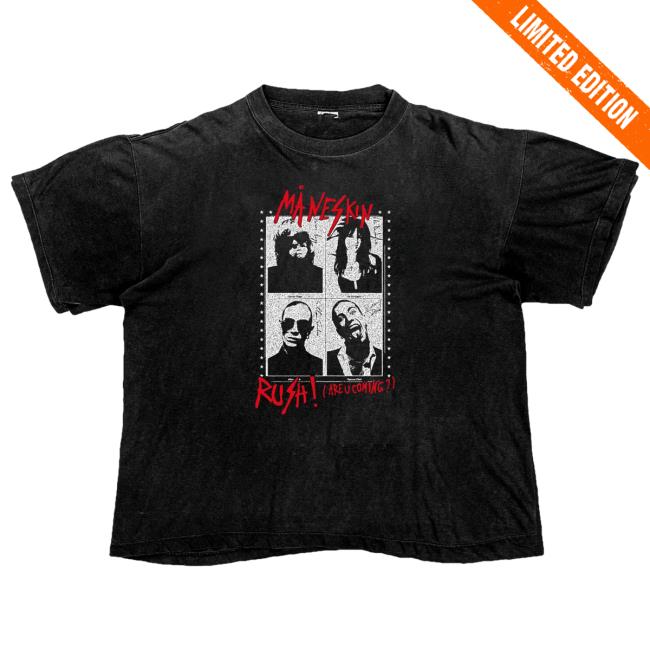 Official Maneskin Merch Store Maneskin RUSH! Black T Shirt