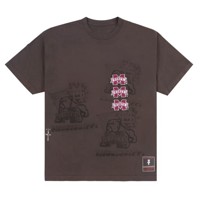 Official Travis Scott Utopia Merch Store CJ X M&N X MISSISSIPPI STATE UNIVERSITY SEAL Attractive Shirt Travis Scott Apparel Clothing TravisScott
