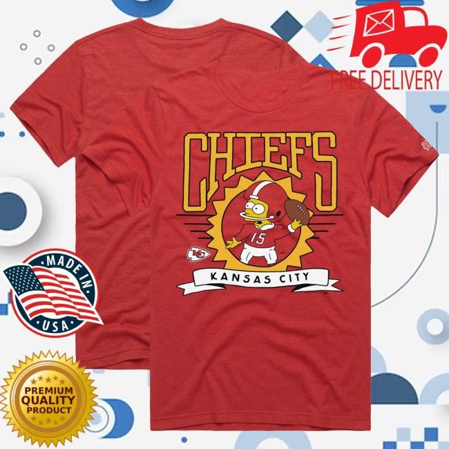 Official Kansas City Chiefs Homage x The Simpsons Unisex Tee - Red