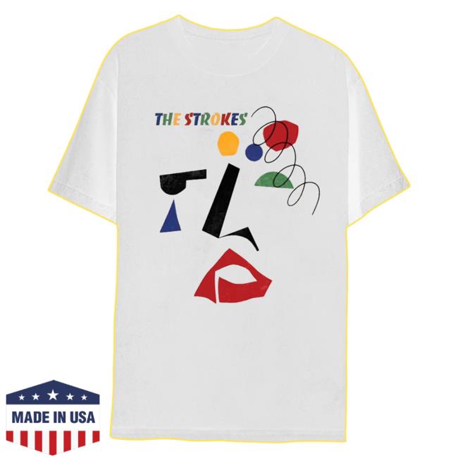 Official The Strokes Merch Store The Strokes Abstract White New Shirt The Strokes Apparel TheStrokes