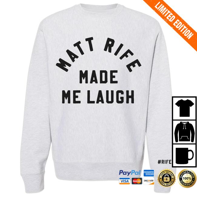Matt Rife **Limited-Edition/Exclusive Holiday-Drop** Matt Rife Made Me Laugh Crewneck 2023