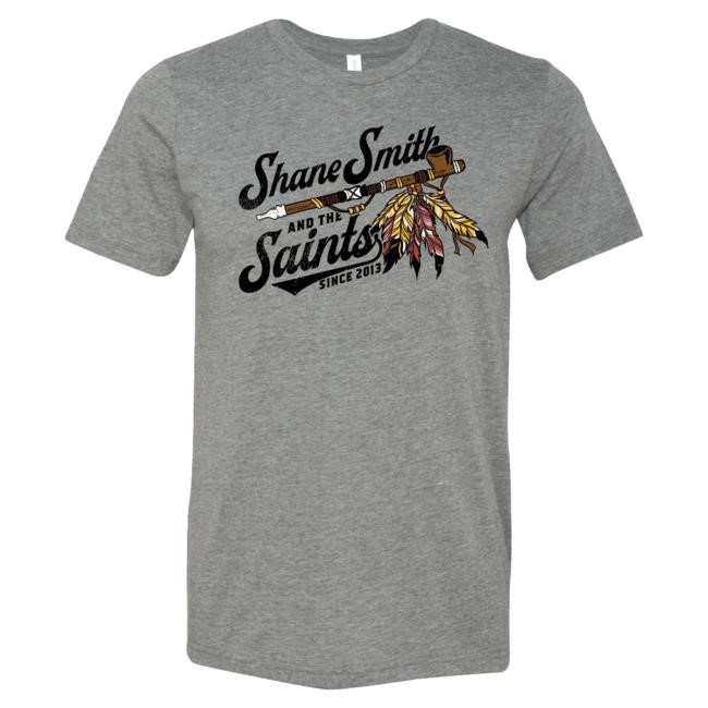 Official Shane Smith and the Saints Peace Pipe New Shirt (grey)