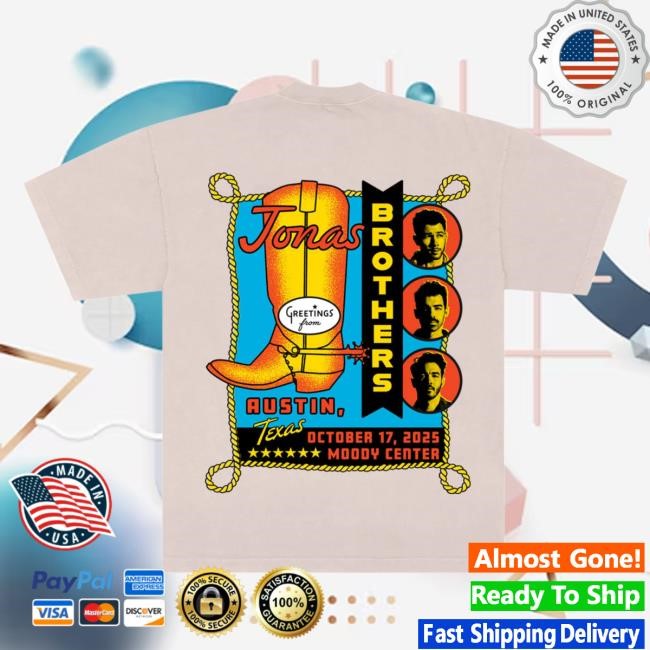 Official Jonas Brothers Merch Store Shop Greetings From Your Hometown - Austin, TX Tees JonasBrothers